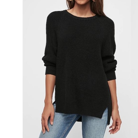 crew neck tunic sweater
